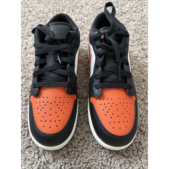 Jordan Other - AIR JORDAN 1 LOW BLACK STARFISH WHITE 553560-081 BOYS GRADE SCHOOL SIZE 6Y New